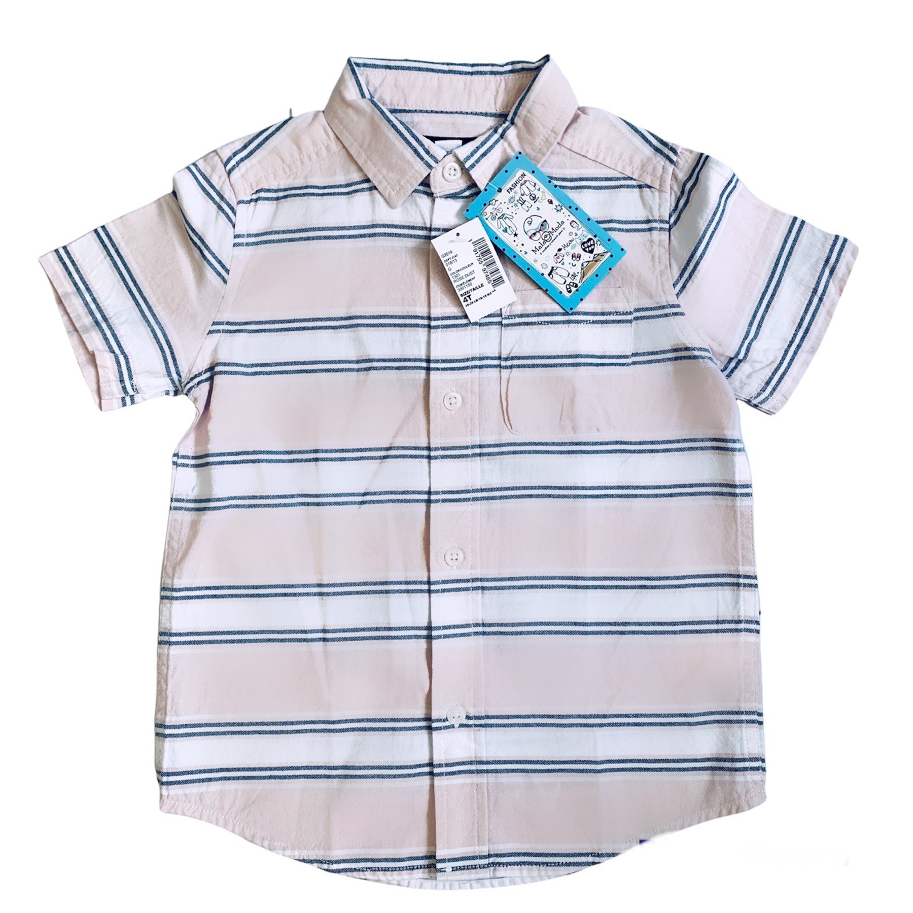 

Рубашка The children’s Place 4 года 104 см Розовая в полоску