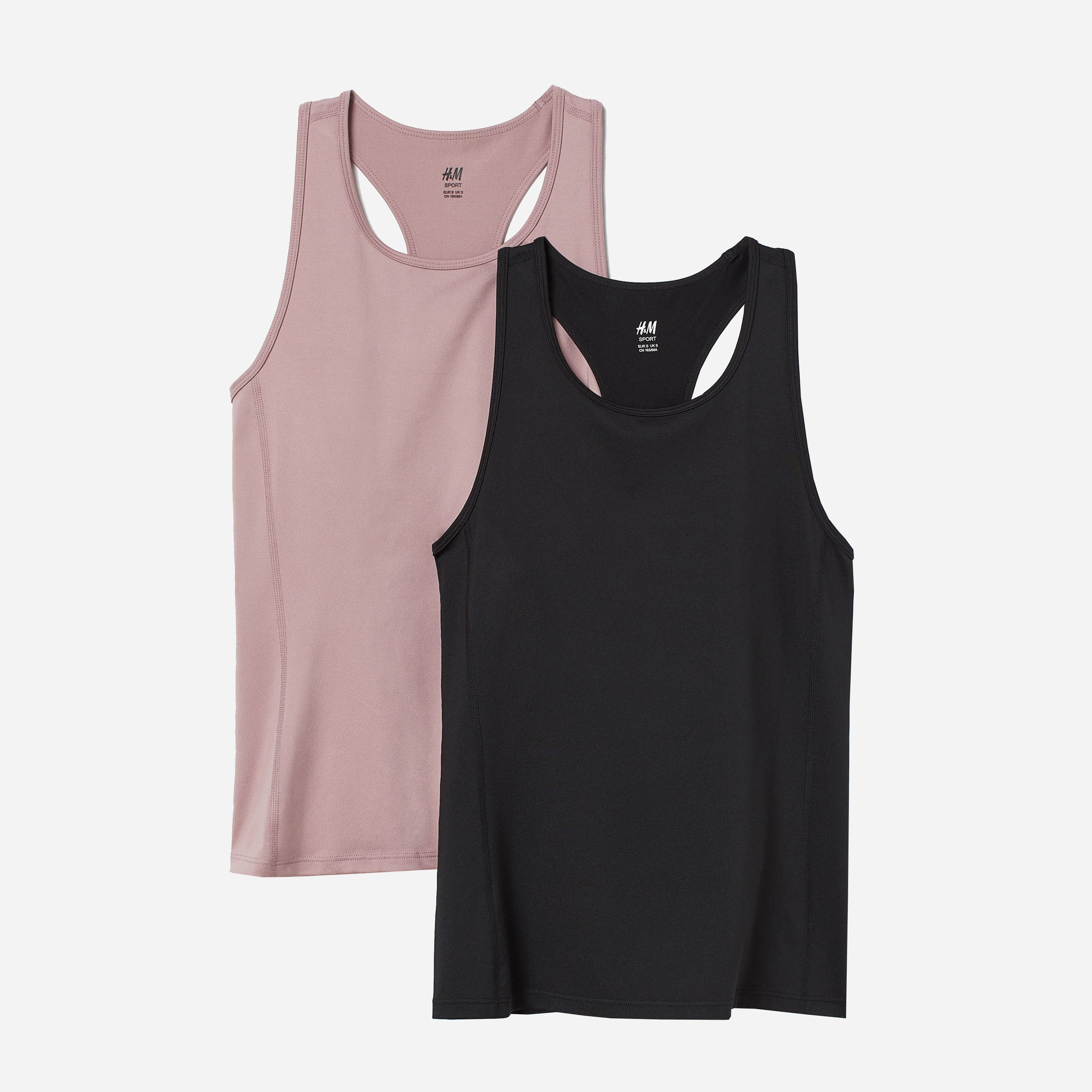

Спортивная майка H&M Sport 0864846  2 шт Черная с бежевым (СА2000001582558, Спортивная майка H&M Sport 0864846 XS 2 шт Черная с бежевым (СА2000001582558)