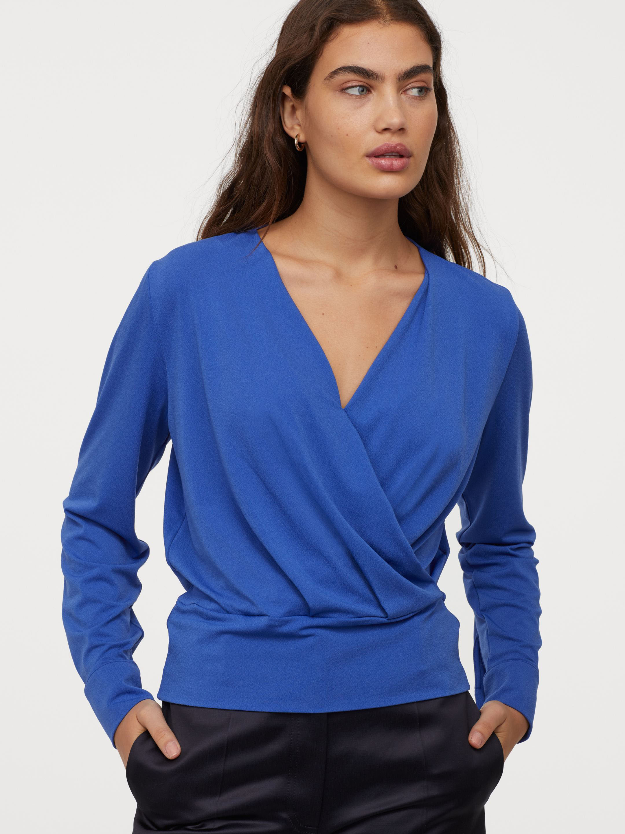 

Блузка H&M 0821060-1  Синяя (СА2000001400074, Блузка H&M 0821060-1 L Синяя (СА2000001400074)