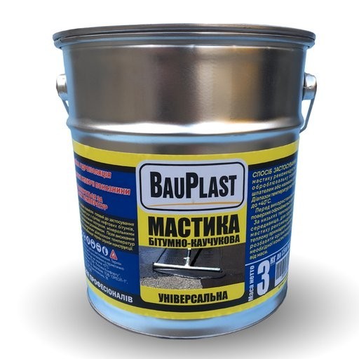 

Мастика битумная для гидроизоляции фундаментов BauPlast 20л.