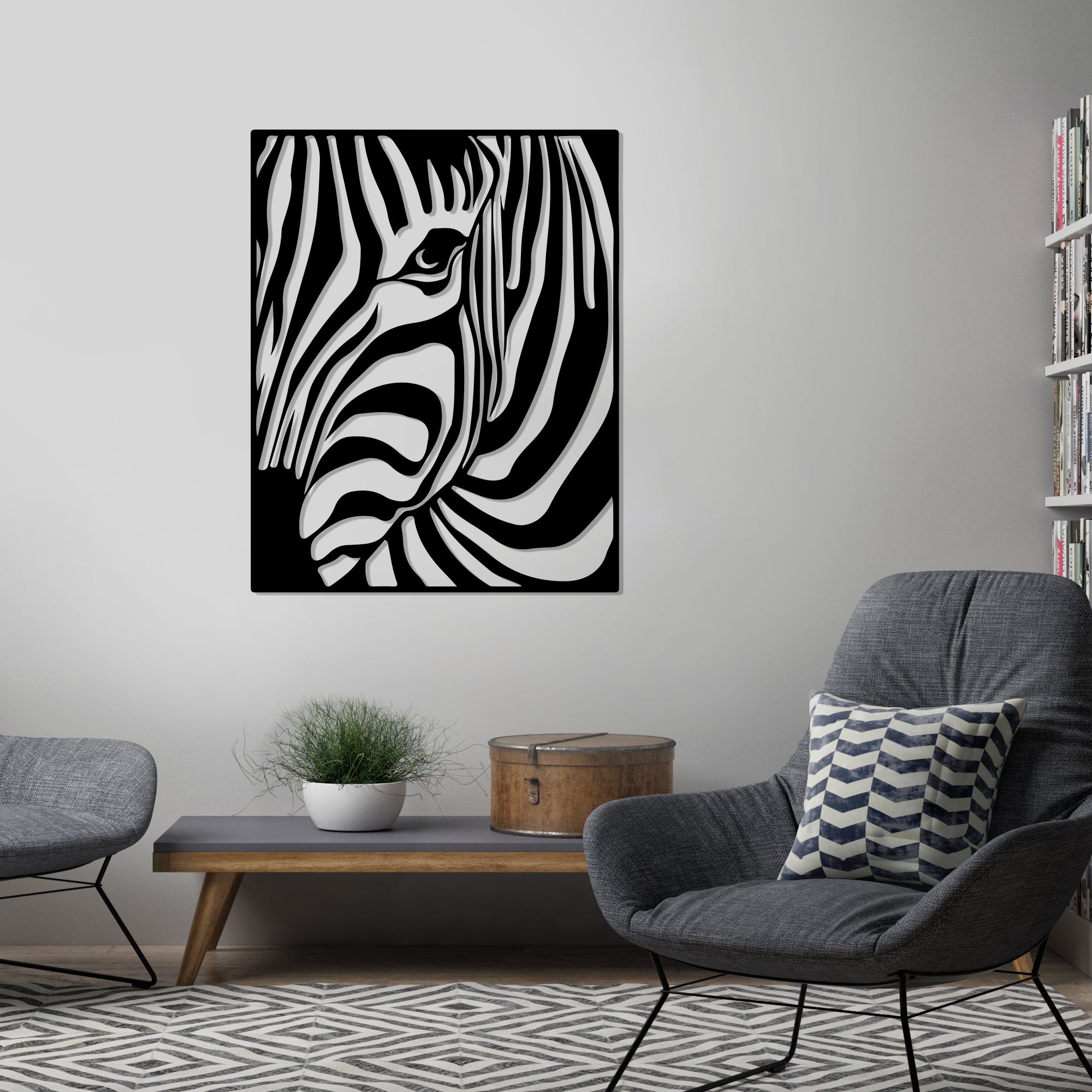 

Деревянная картина "Mysterious Zebra" (50 x 40 см)