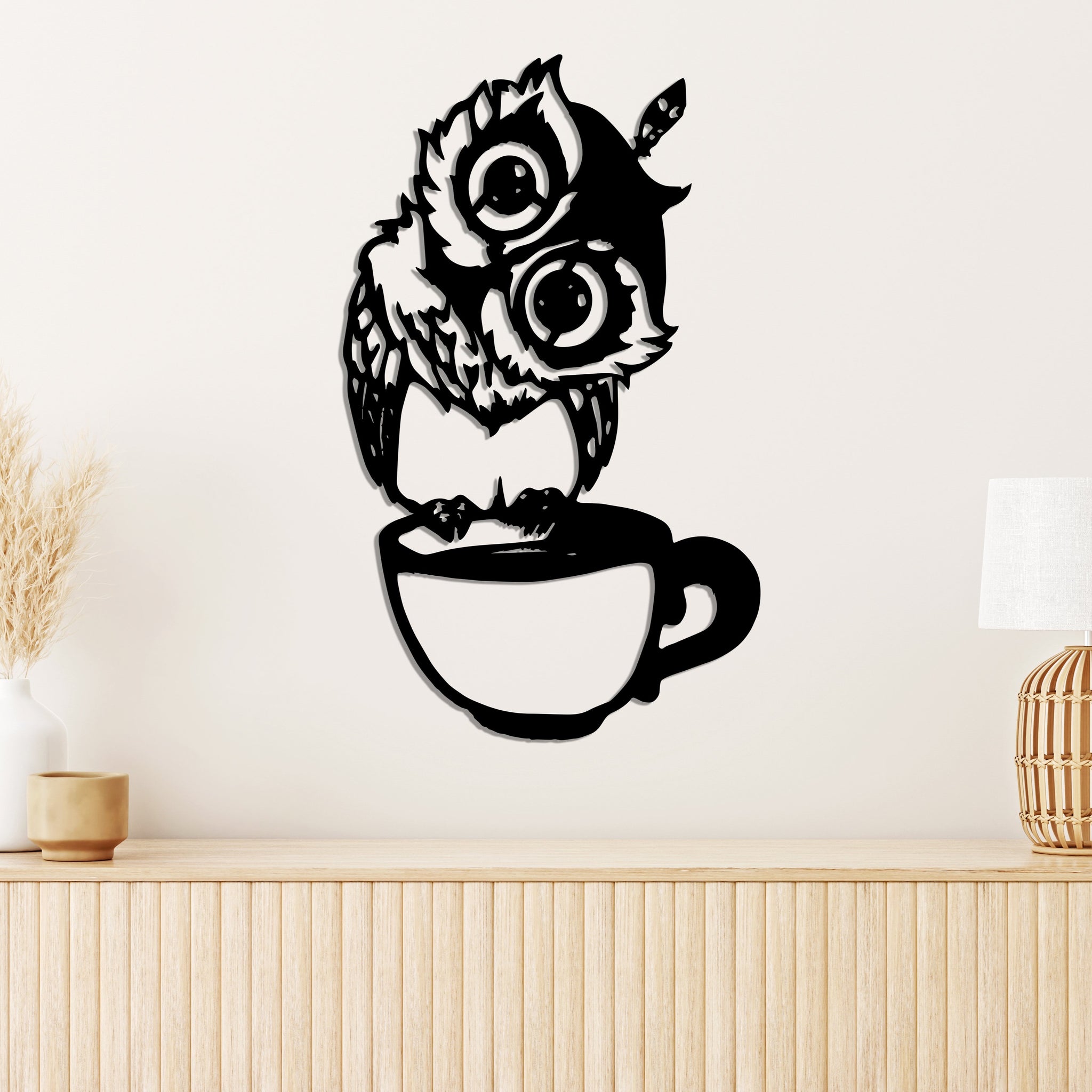 

Деревянная дизайнерская картина "Coffe Owl" (50 x 30 см)