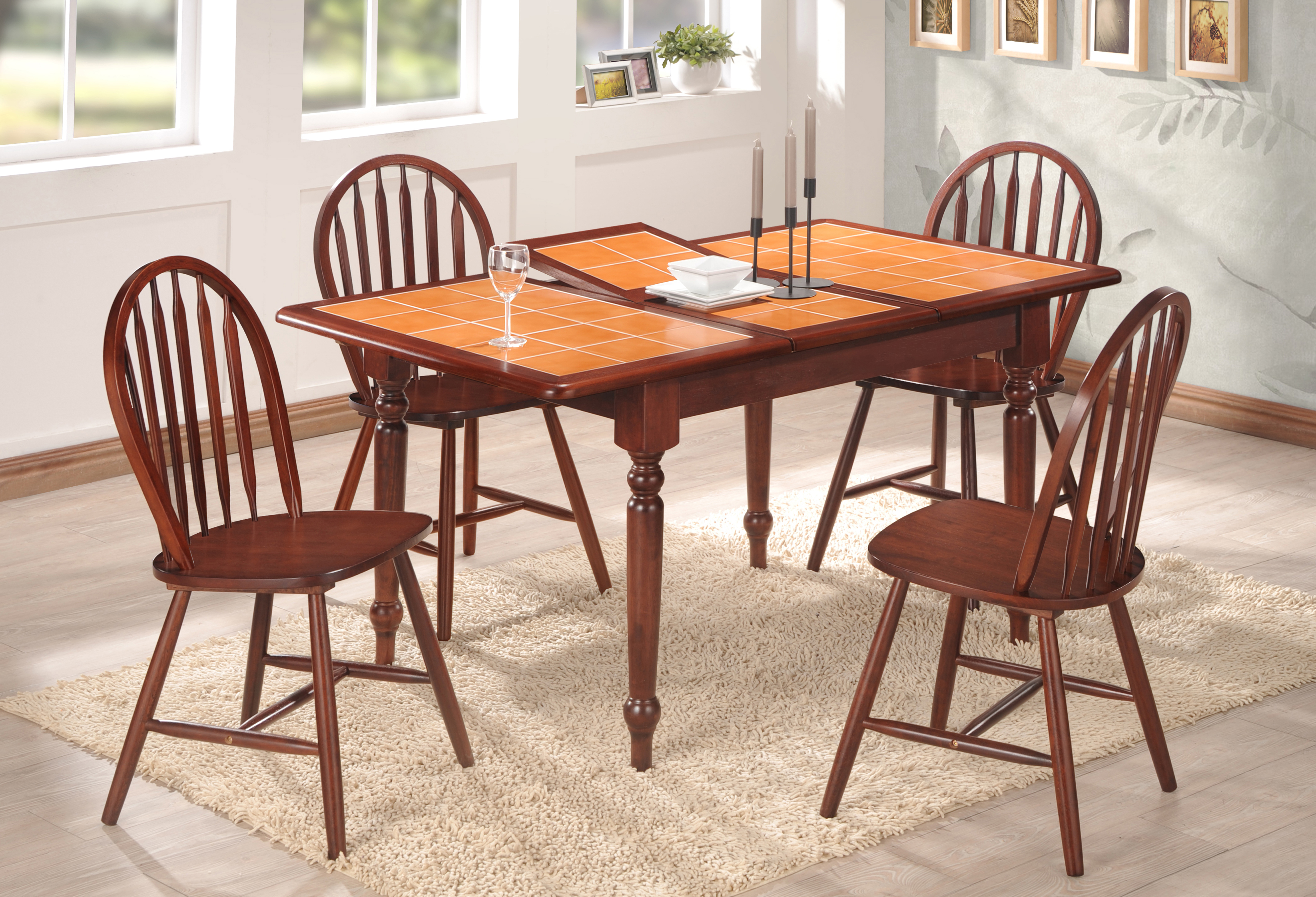 

Стол СТ364560 Onder Mebli Махагон/тем.и св. плитка