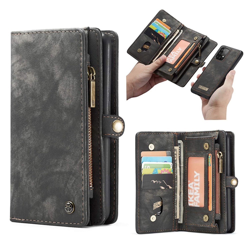 

Чехол-кошелек CaseMe Retro Leather для Samsung Galaxy A72, Black
