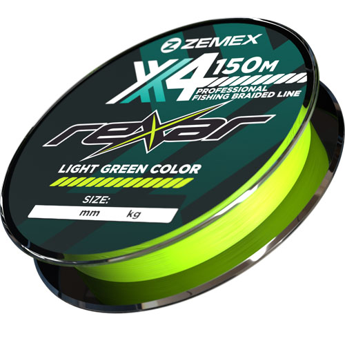 

Шнур ZEMEX REXAR X4 150 м 0.2 мм 9.51 кг light green спиннинг (6912084408082)