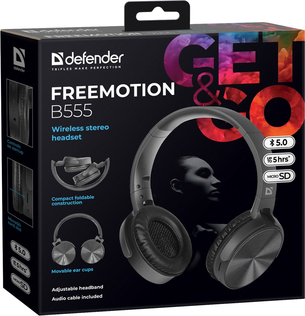 Наушники Defender FreeMotion B555 Bluetooth Black (4714033635554) купить в  интернет-магазине ROZETKA - Наушники Defender FreeMotion B555 Bluetooth  Black (4714033635554) по низкой цене в Киеве, Харькове, Днепре, Одессе,  Запорожье, Львове, Украине