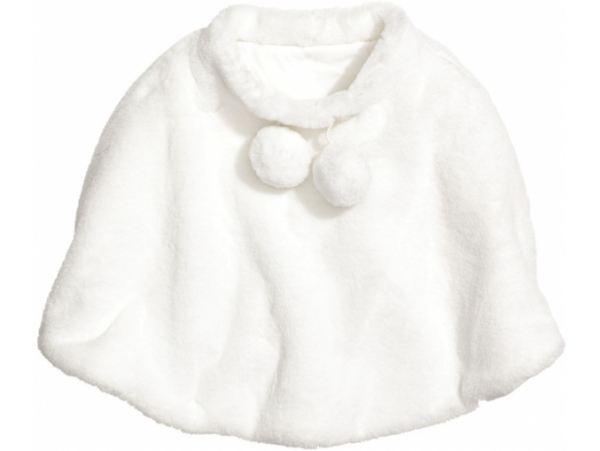 

Пончо для девочки H&M 0584575 92-104 СМ Белый 56617