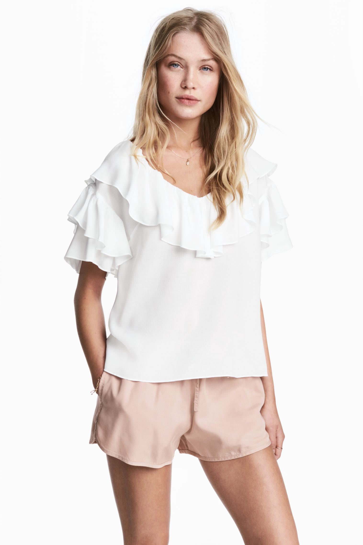 

Блуза H&M  белый 5297075, Блуза H&M 36 белый 5297075
