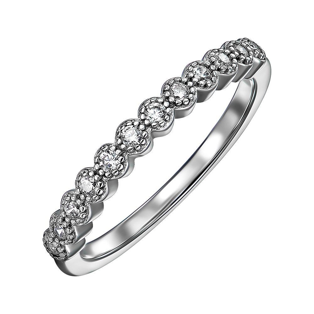 

Серебряное кольцо с фианитами 000151989 16.5 размера