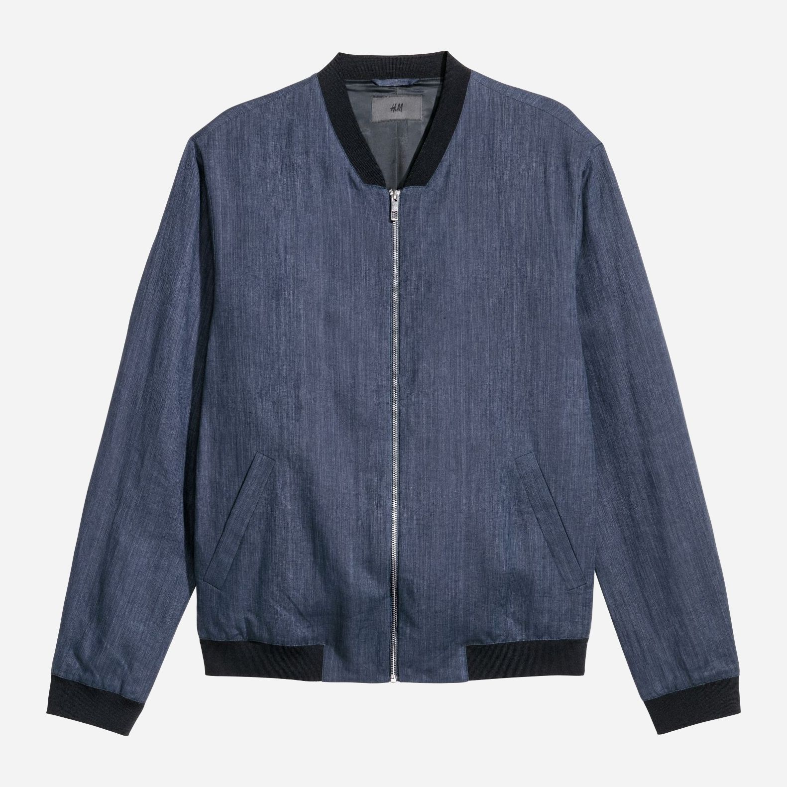 

Бомбер H&M 060572157  Синий, Бомбер H&M 060572157 44 Синий