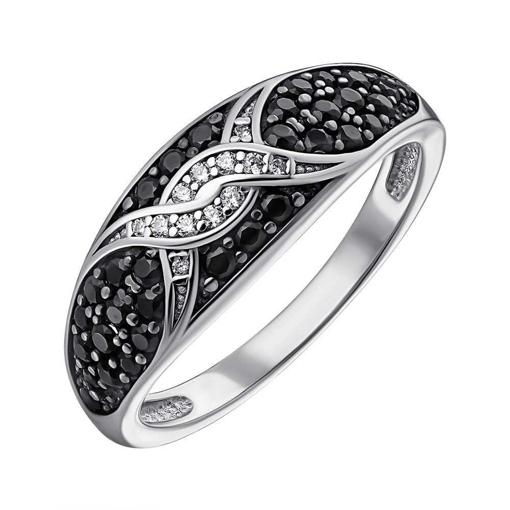 

Серебряное кольцо с фианитами 000148626 18.5 размера