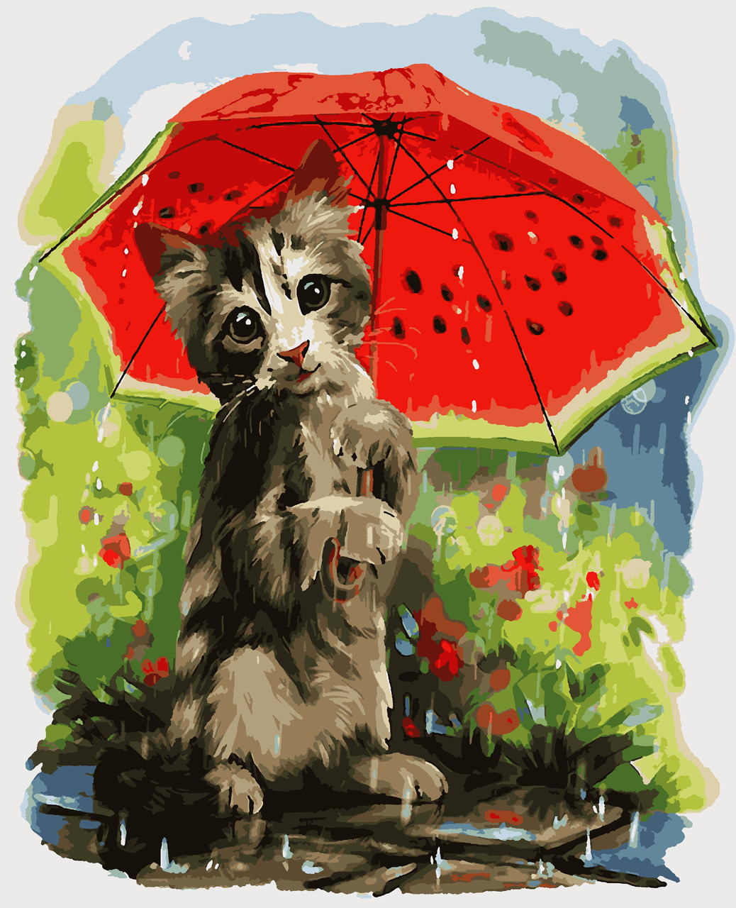 

Картины по номерам Artissimo Дождик 50*60 см