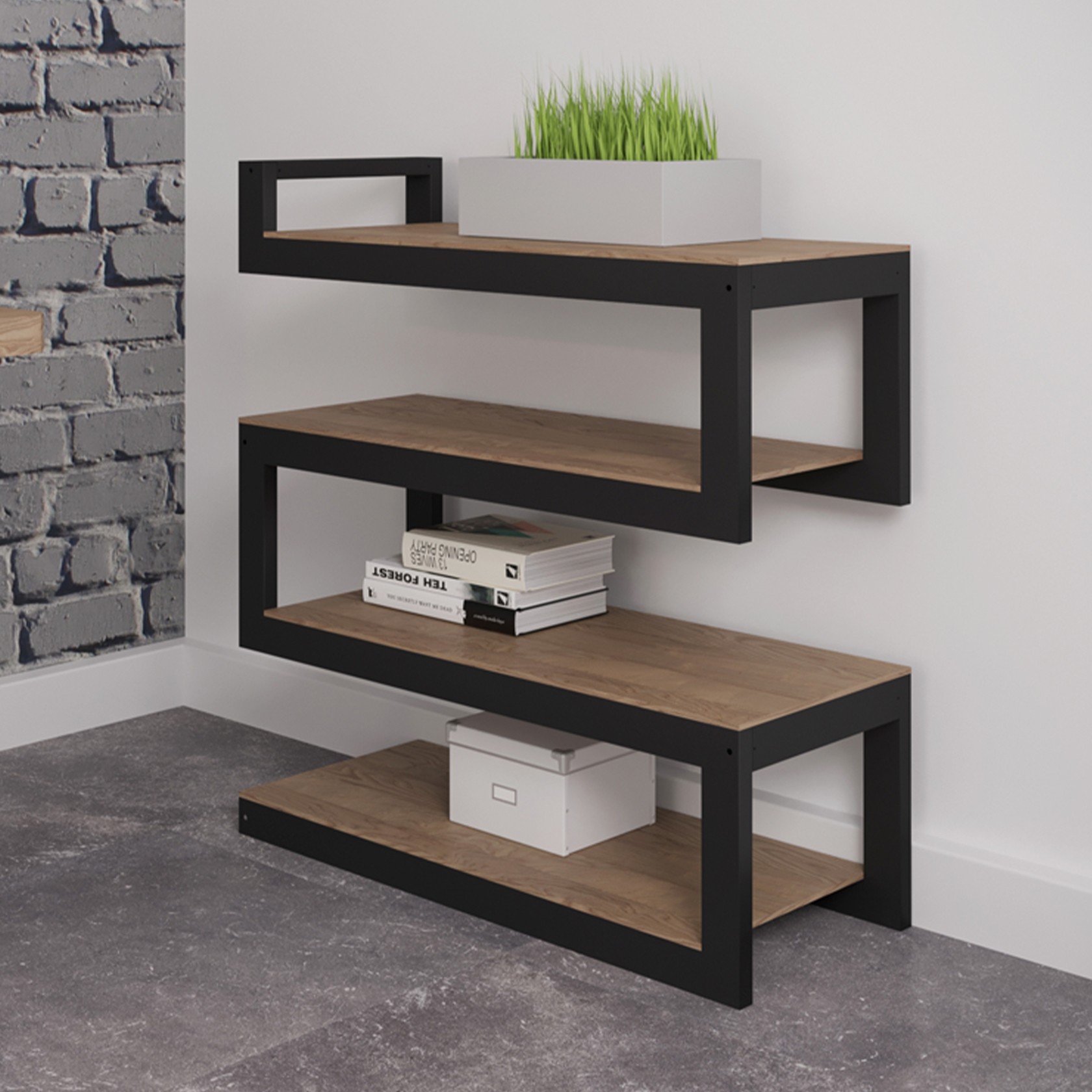 

Стеллаж Снейк (Металл-дизайн) Черный бархат + Вествуд 3111127_1