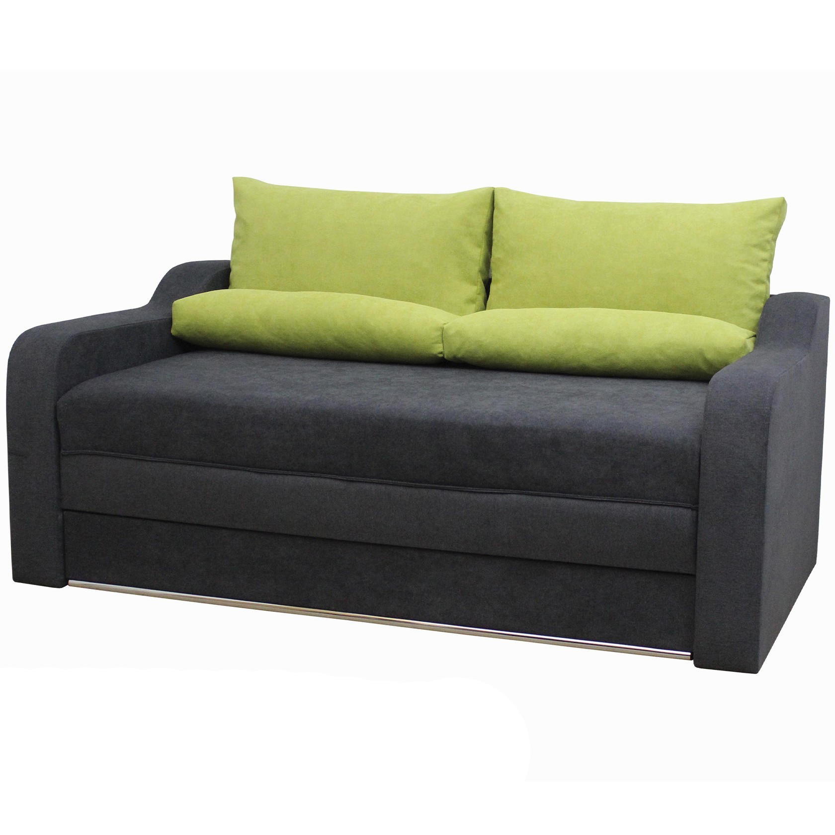 

Прямой диван Лотос-Браво (Мебель Софиевки) Черный + зеленый 105х190 см 11120_89