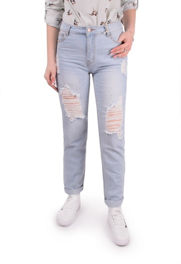 

Женские джинсы с дырками PVP jeans 38604  р Голубой, Женские джинсы с дырками PVP jeans 38604 26 р Голубой