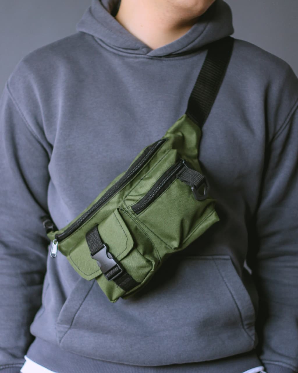 

Поясная сумка бананка унисекс Pockets хаки