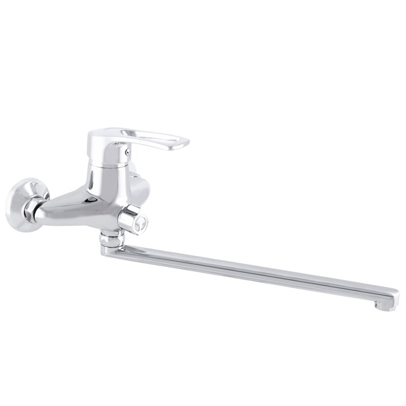 

Кран для ванны однорычажный с длинным изливом ZERIX хром NHK 181 силумин ZX0048