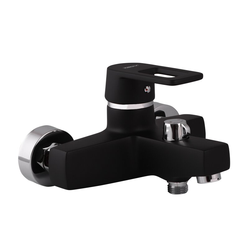 

Cмеситель для ванны одновентильный с коротким изливом ZERIX черный Z3030-6 силумин ZX0231