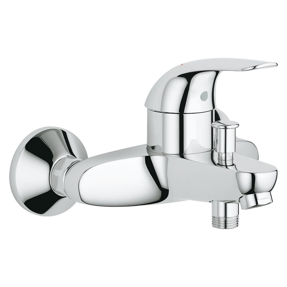 

Cмеситель для ванны одноручный с коротким изливом GROHE Euroeco хром латунь 32743000