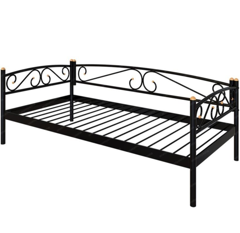 

Односпальная кровать металлическая Метакам Verona Lux 190x90 см Черный матовый
