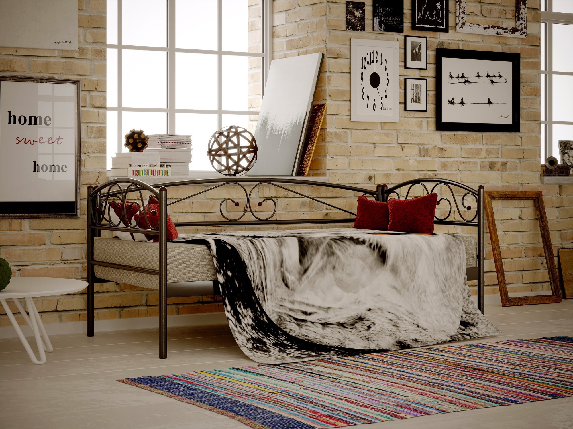 

Односпальная кровать металлическая Метакам Verona Lux 190X140 Коричневая матовая