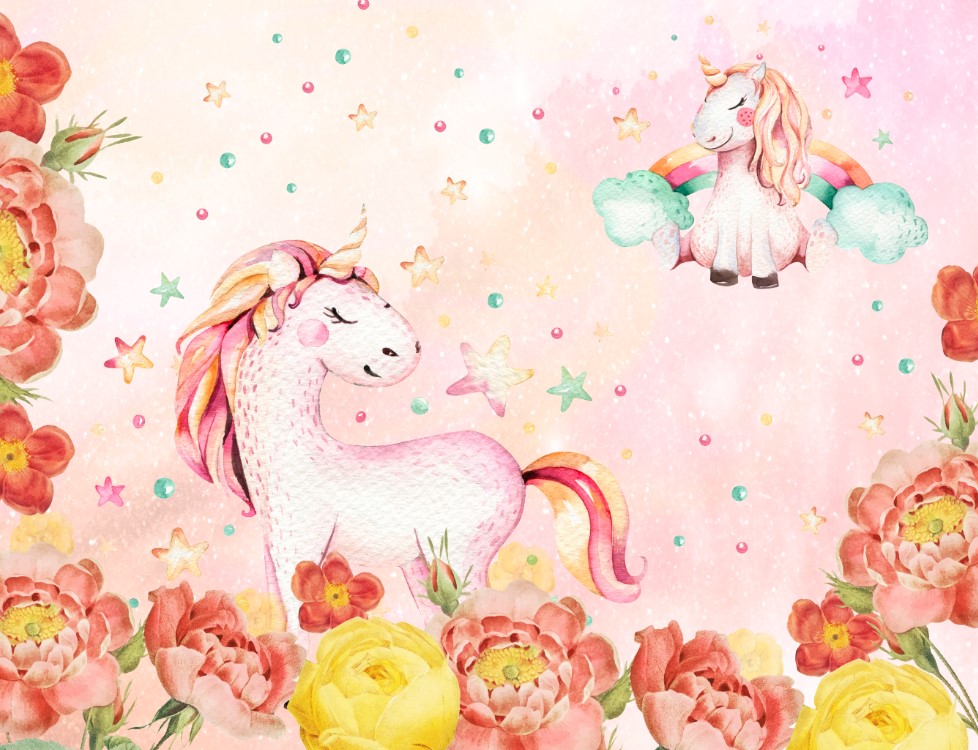 

Фотообои ArtSide Единороги в цветах (9250820201) Аква