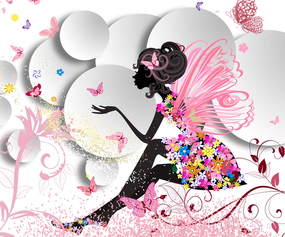 

Фотообои ArtSide Фея цветов (9102170722) Аква