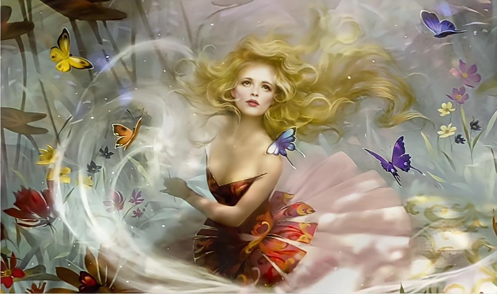 

Фотообои ArtSide Фея с бабочками (2091220201) Холст