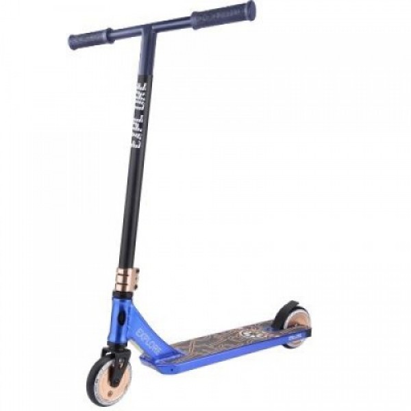 

Самокат трюковый Explore BOOGER DELUXE New 2020 (HIC) черный с синим 120 мм + пеги (1207)