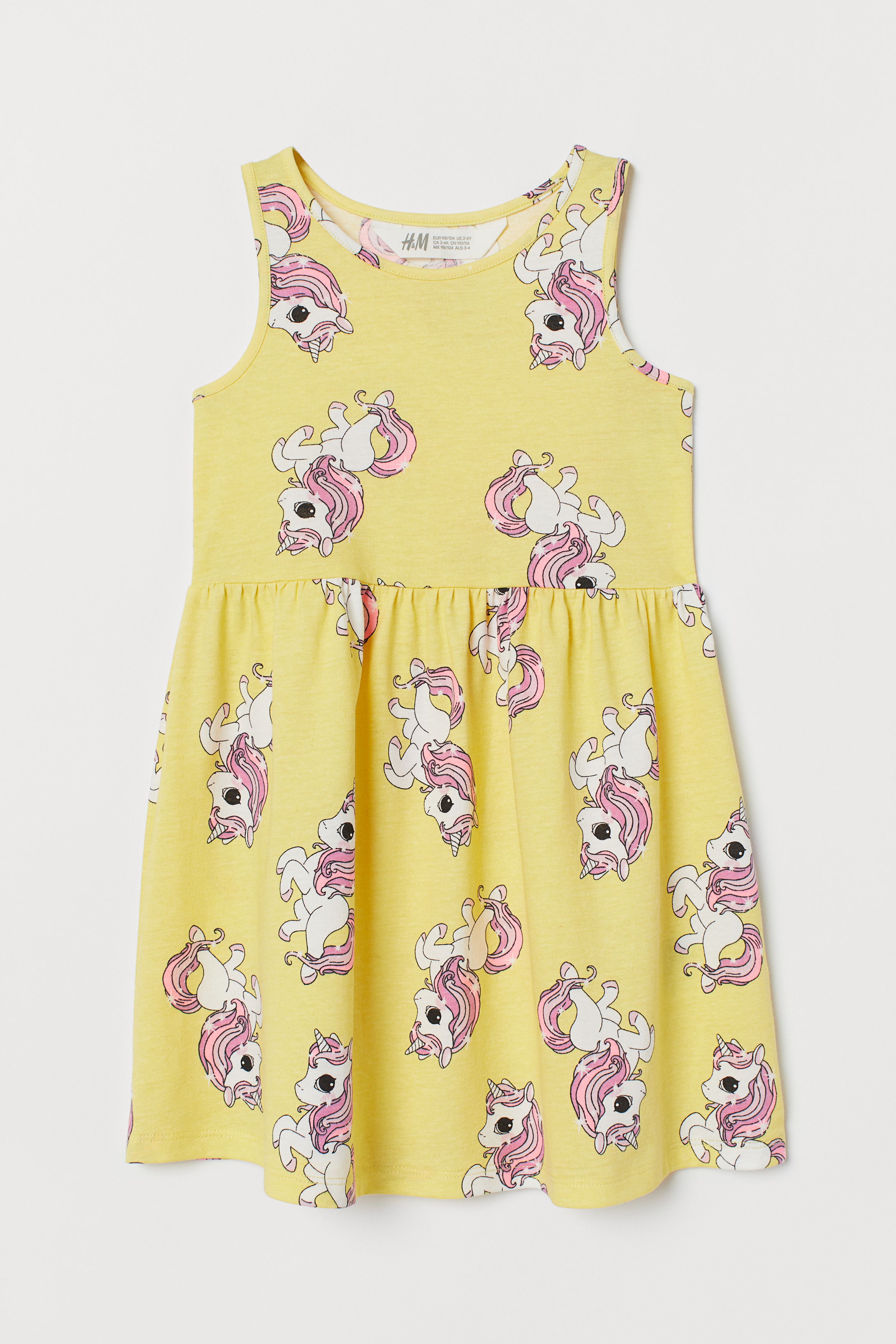 

Сарафан H&M с единорогами жёлтый 122
