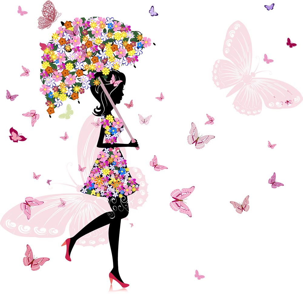 

Фотообои ArtSide Фея цветов (85389001) Базальт