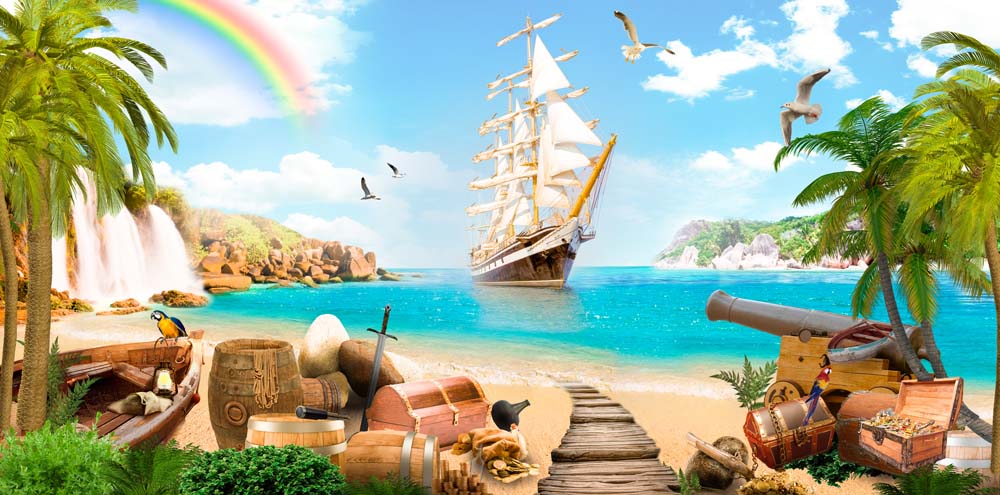 

Фотообои ArtSide Корабль в море (5280420201) Жаккард