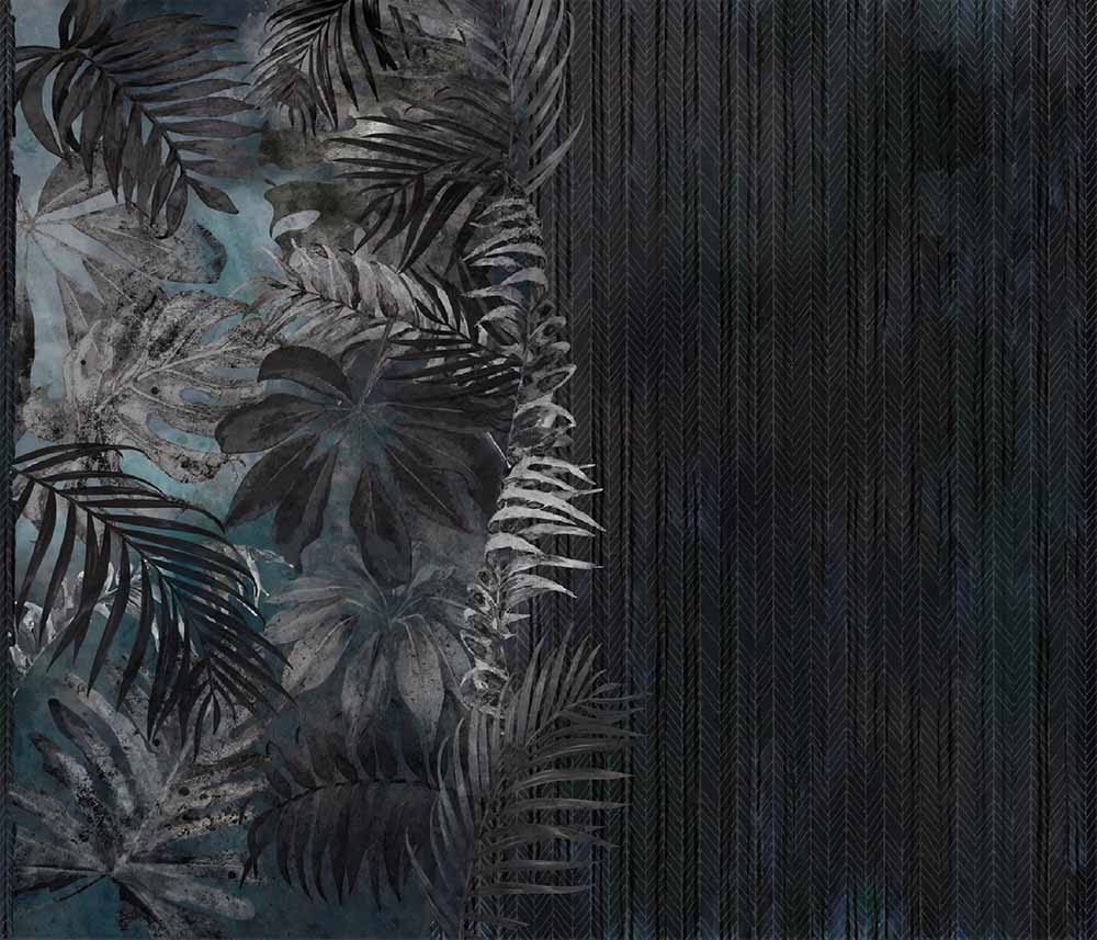 

Фотообои ArtSide Тропические листья на стене (2090320214_1) Аква