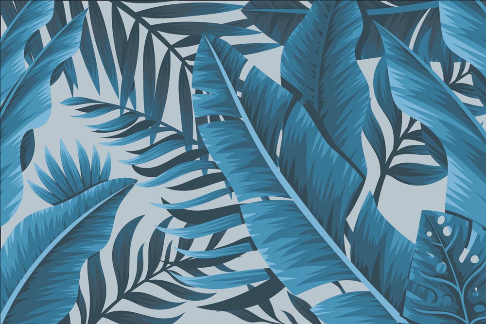 

Фотообои ArtSide Синие листья (161020188_3) Изморозь