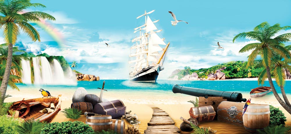 

Фотообои ArtSide Пиратский остров (6100920193) Песок