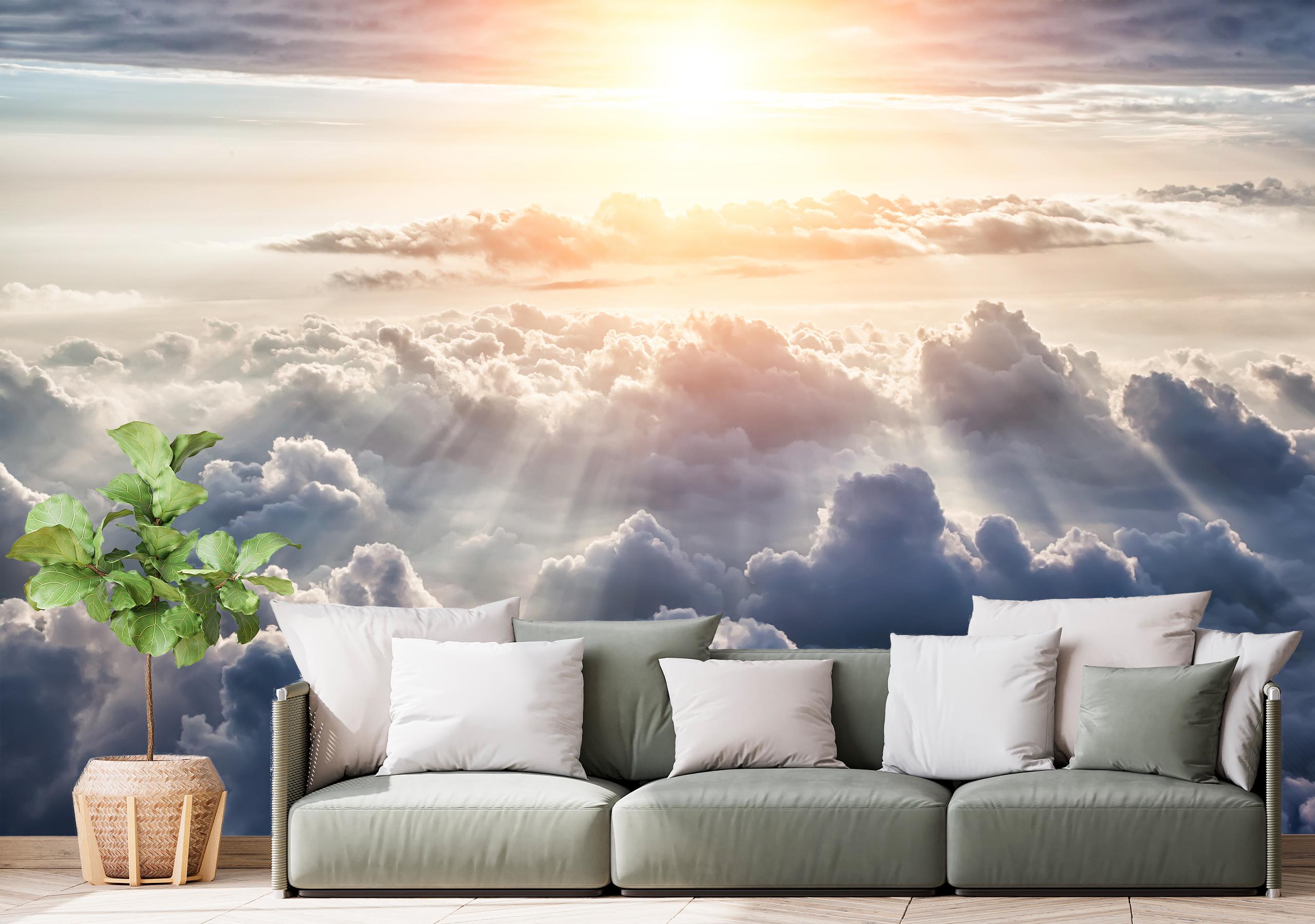 

Виниловые Фотообои Walldeco Небо, облака и солнце 200x130 Волокно
