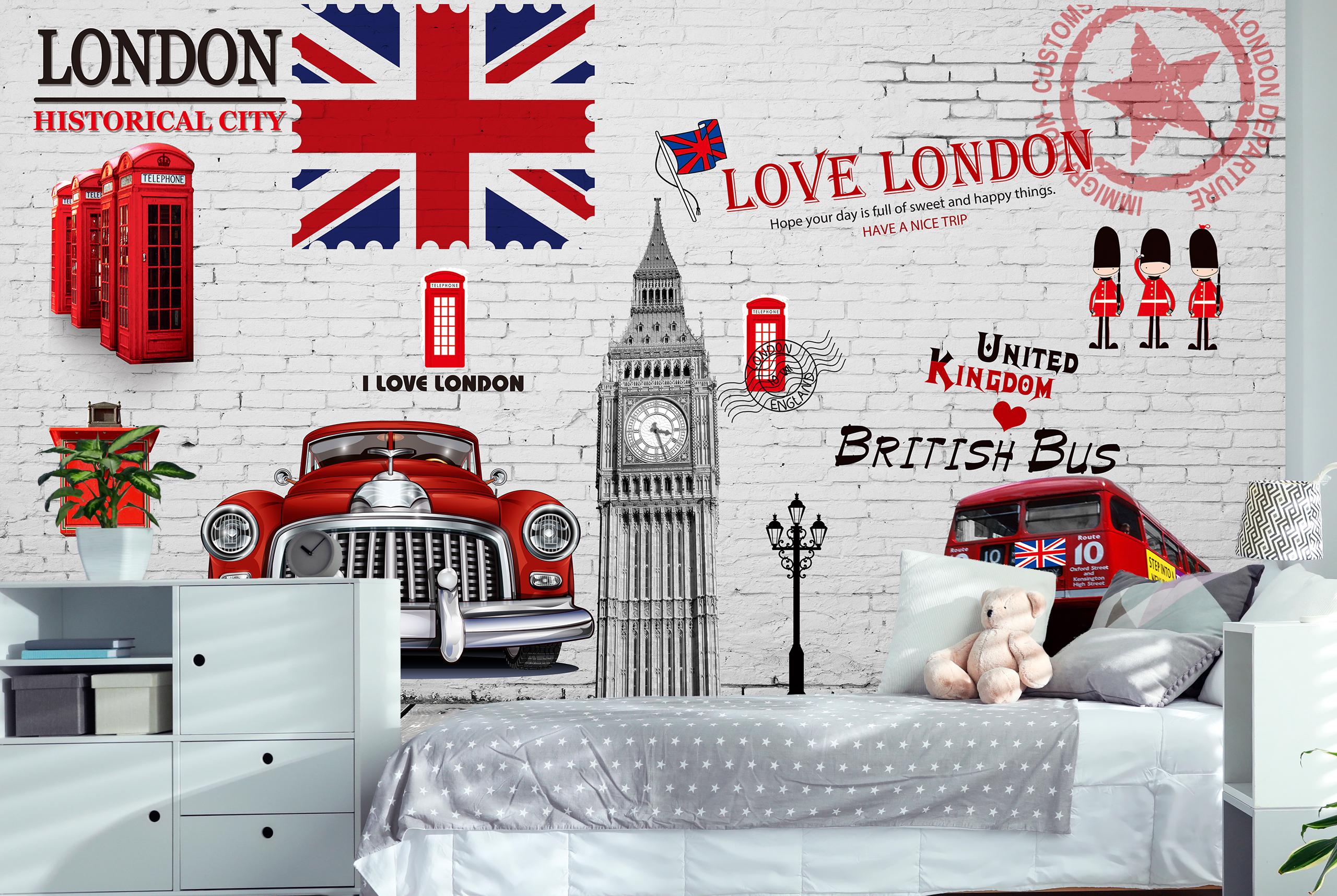 

Виниловые Фотообои Walldeco Лондон 380x250 Волокно