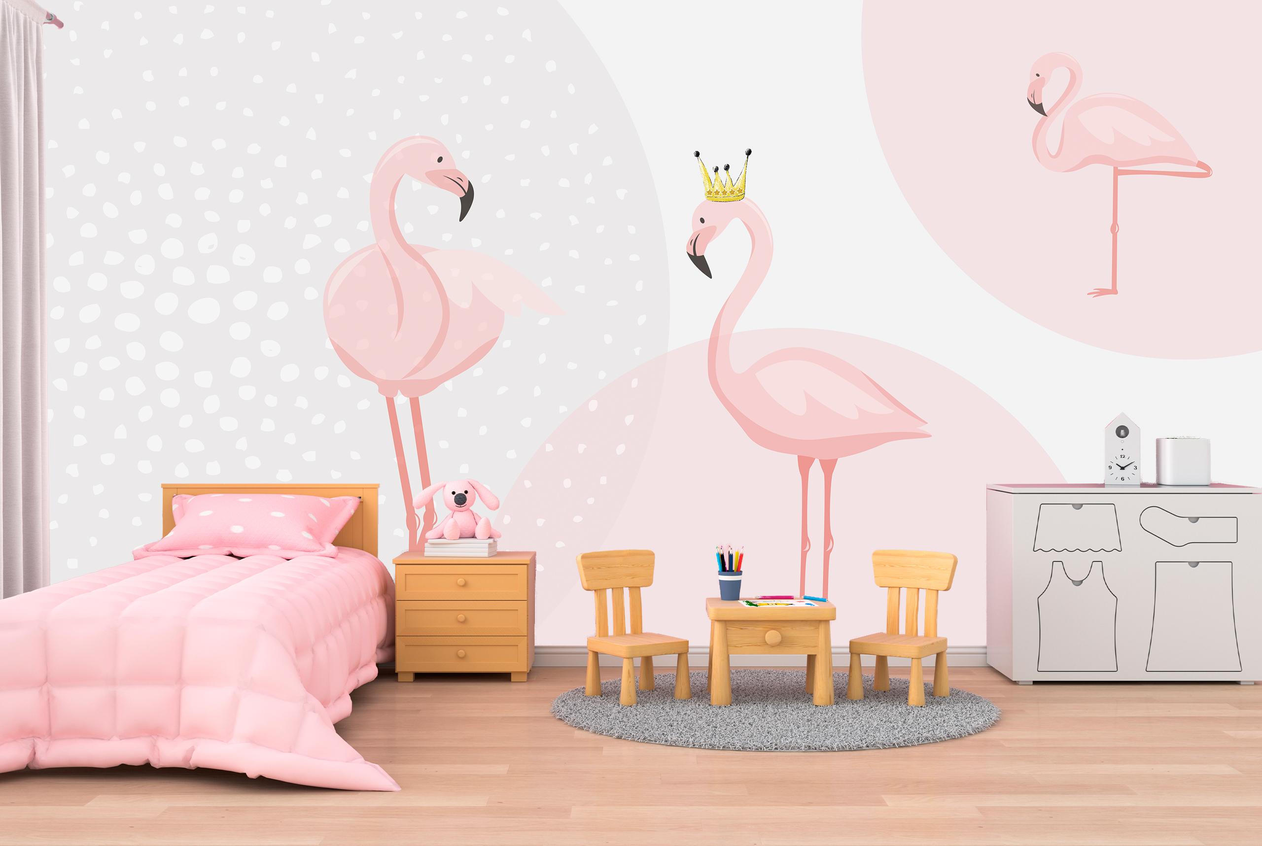 

Флизелиновые Фотообои Walldeco Розовые фламинго 285x190 Бриз