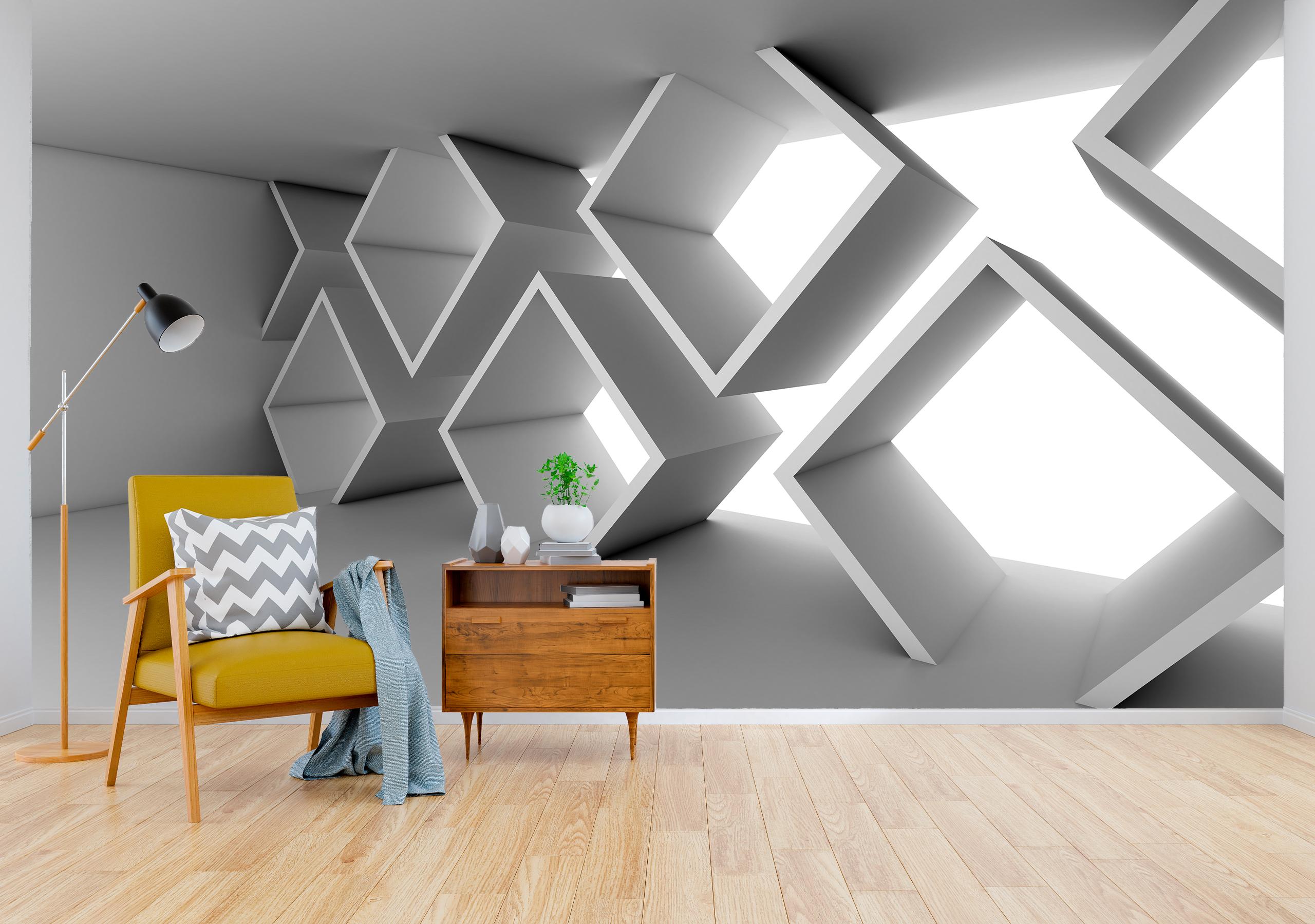 

Бумажные Фотообои Walldeco 3Д Ромбы 400x260 Гладь