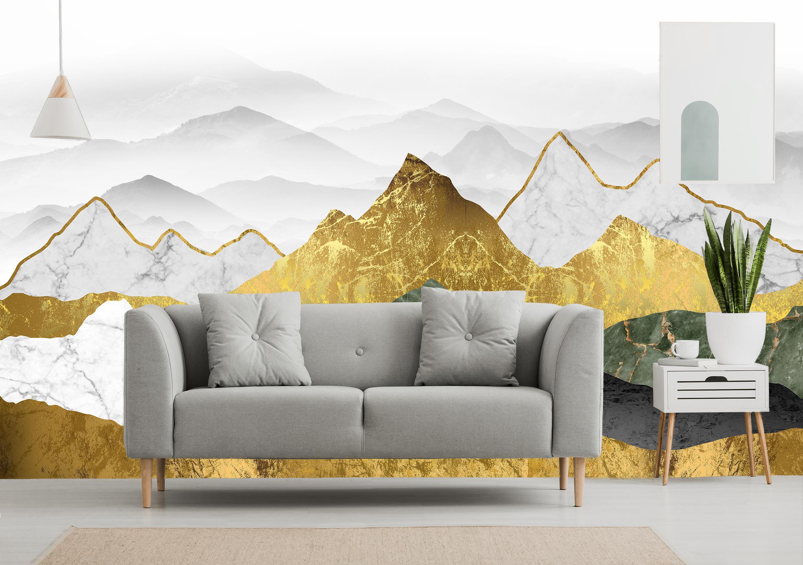

Виниловые Фотообои Walldeco Золотые горы 475x300 Базальт