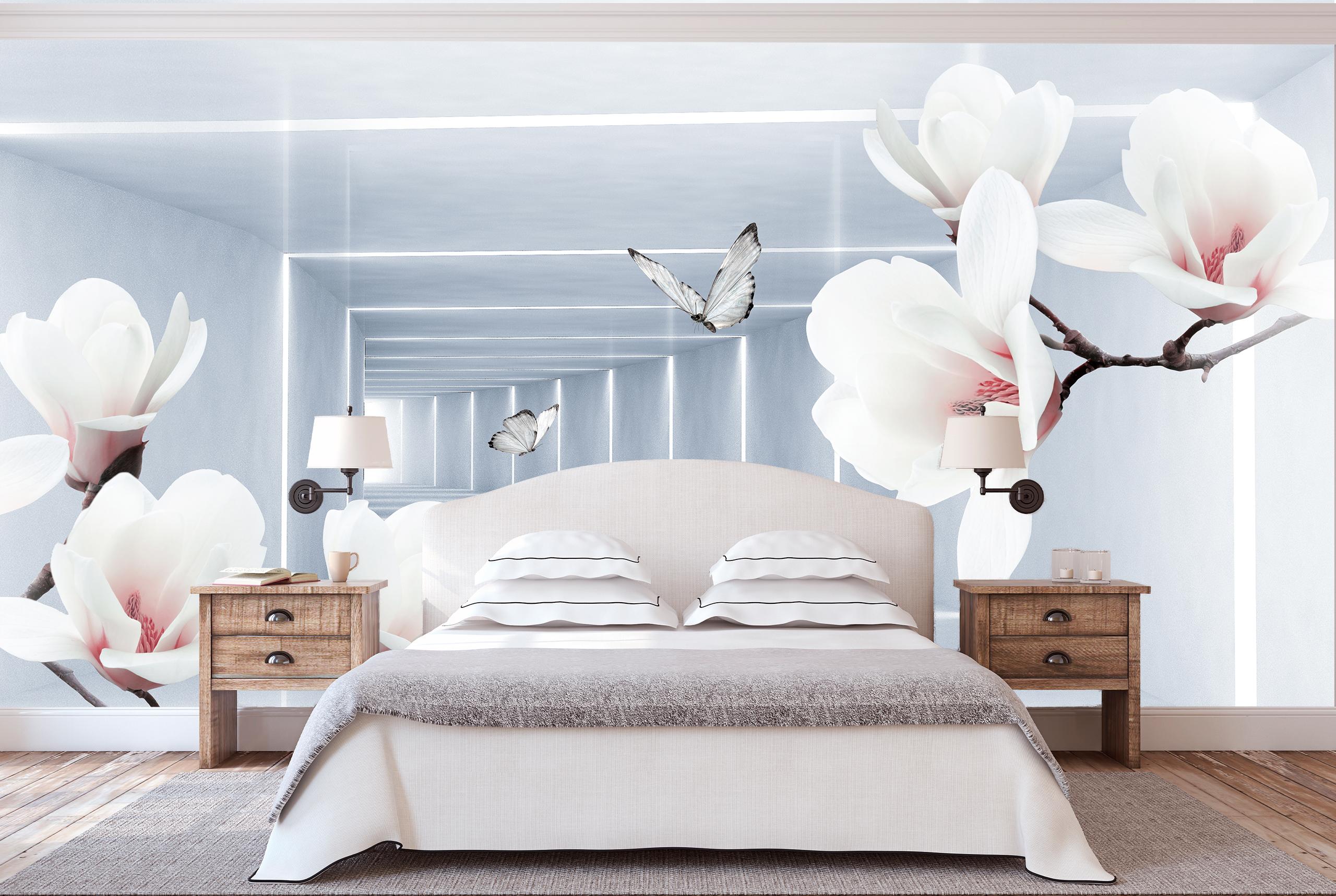 

Виниловые Фотообои Walldeco 3Д коридор и орхидея 200x130 Диамант