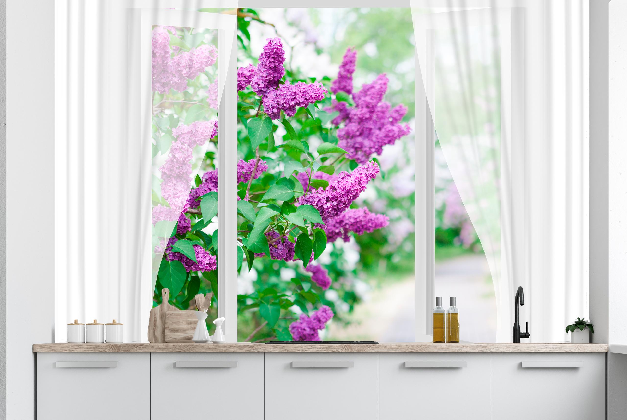

Виниловые Фотообои Walldeco Сирень за окном 380x250 Мелкий песок с блестками