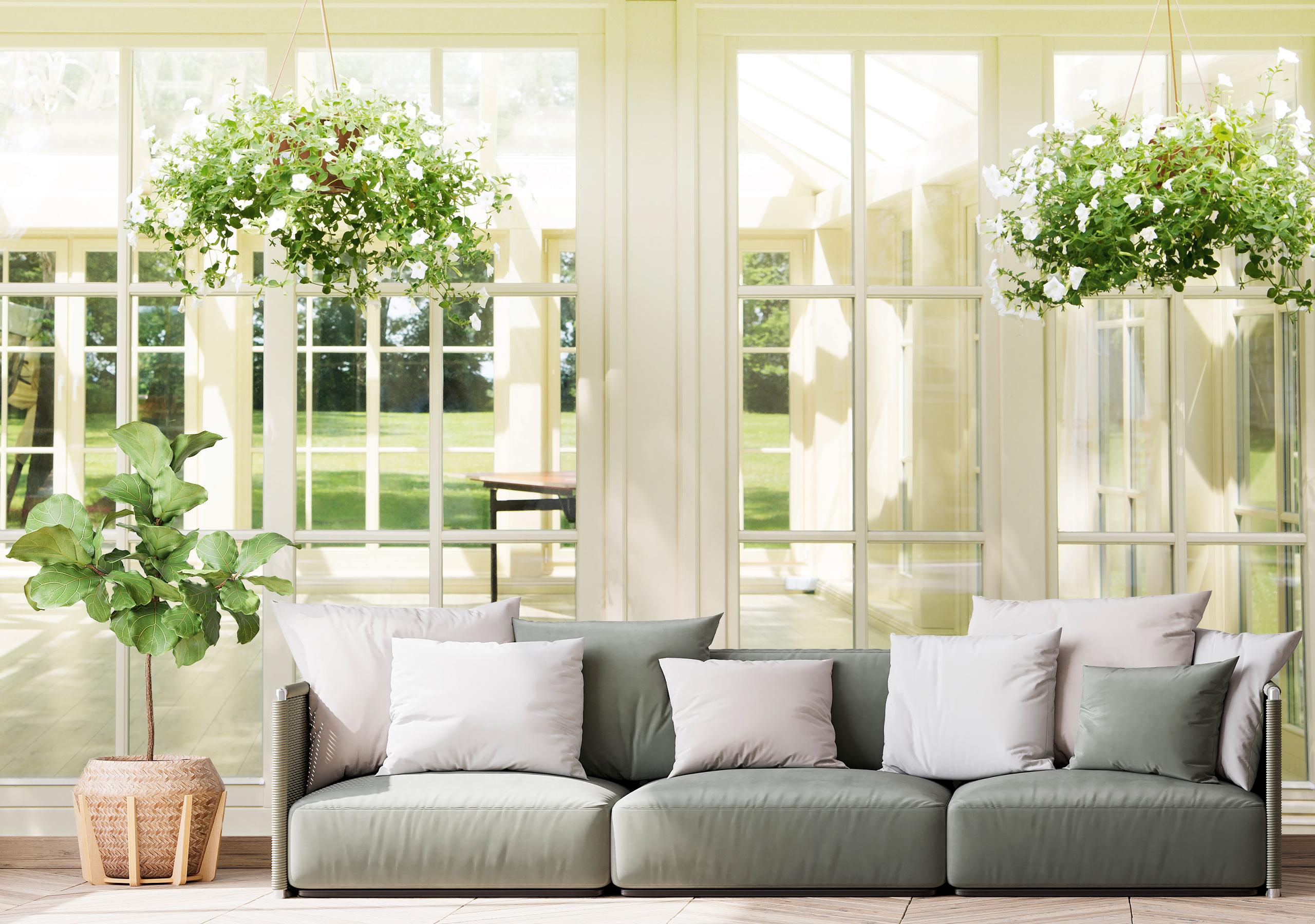 

Виниловые Фотообои Walldeco Терраса и цветы 380x250 Волокно