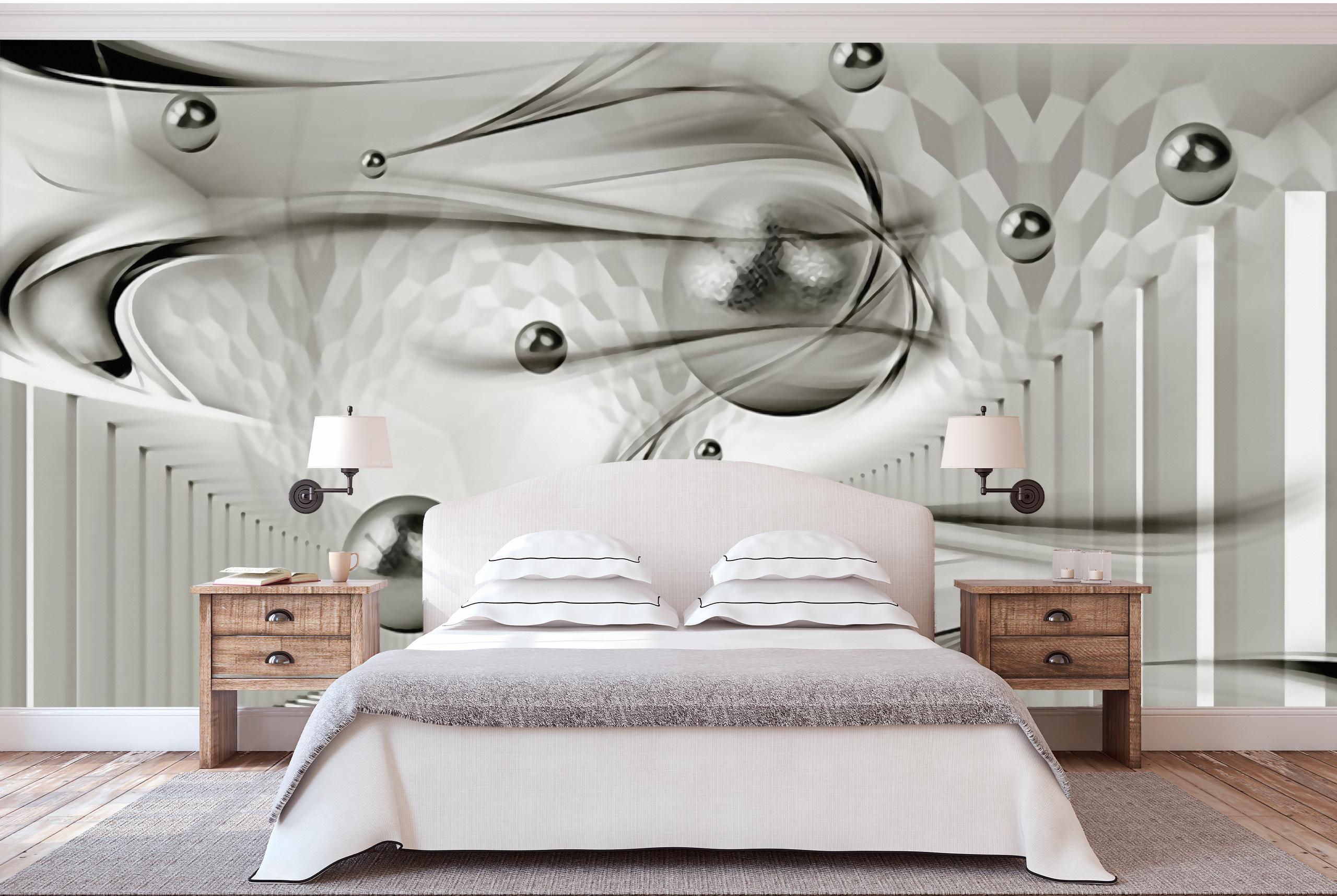 

Бумажные Фотообои Walldeco Коридор и металлические шары 285x190 Гладь