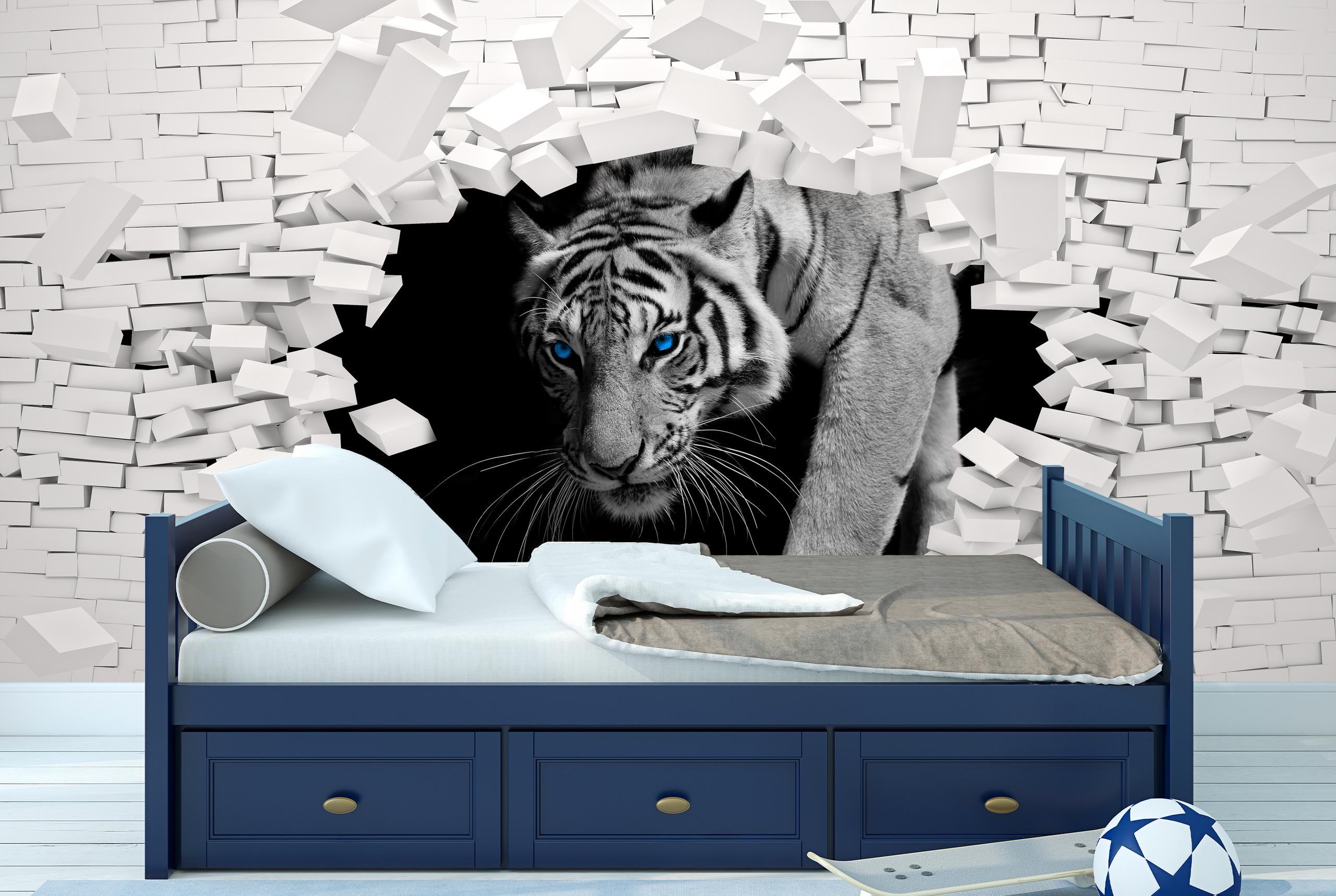

Виниловые Фотообои Walldeco 3Д Тигр 380x250 Диамант