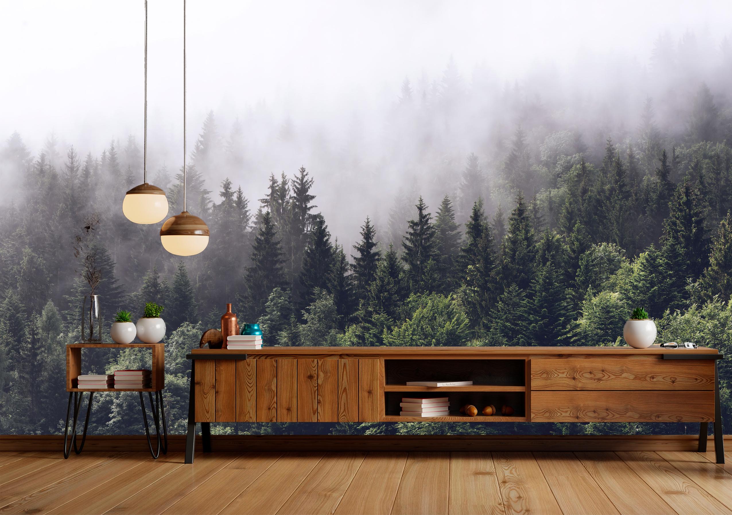 

Фотообои на самоклеющейся основе Walldeco Туман над лесом 285x190 Лоск