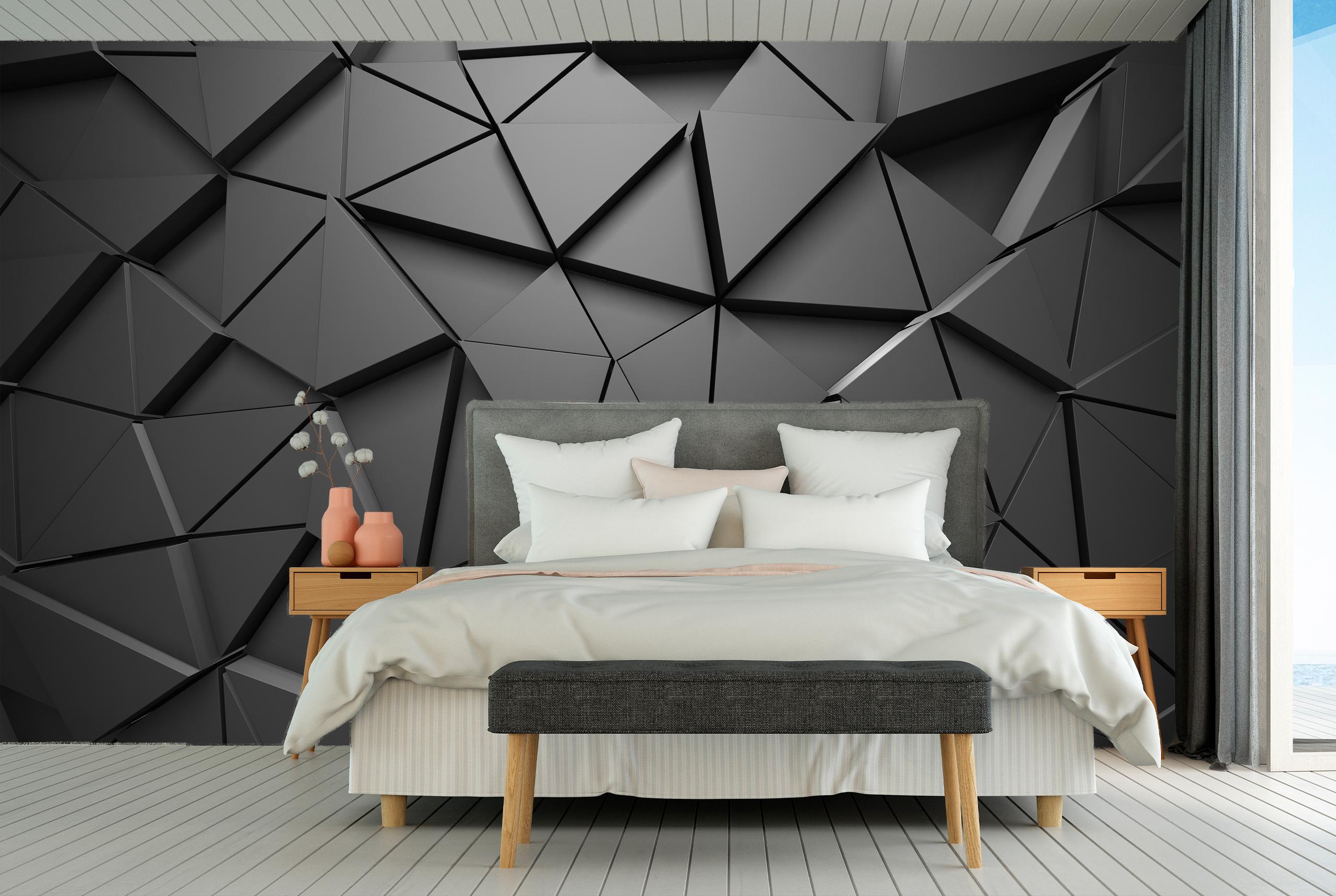 

Фотообои на самоклеющейся основе Walldeco Чёрные треугольники 285x190 Лоск