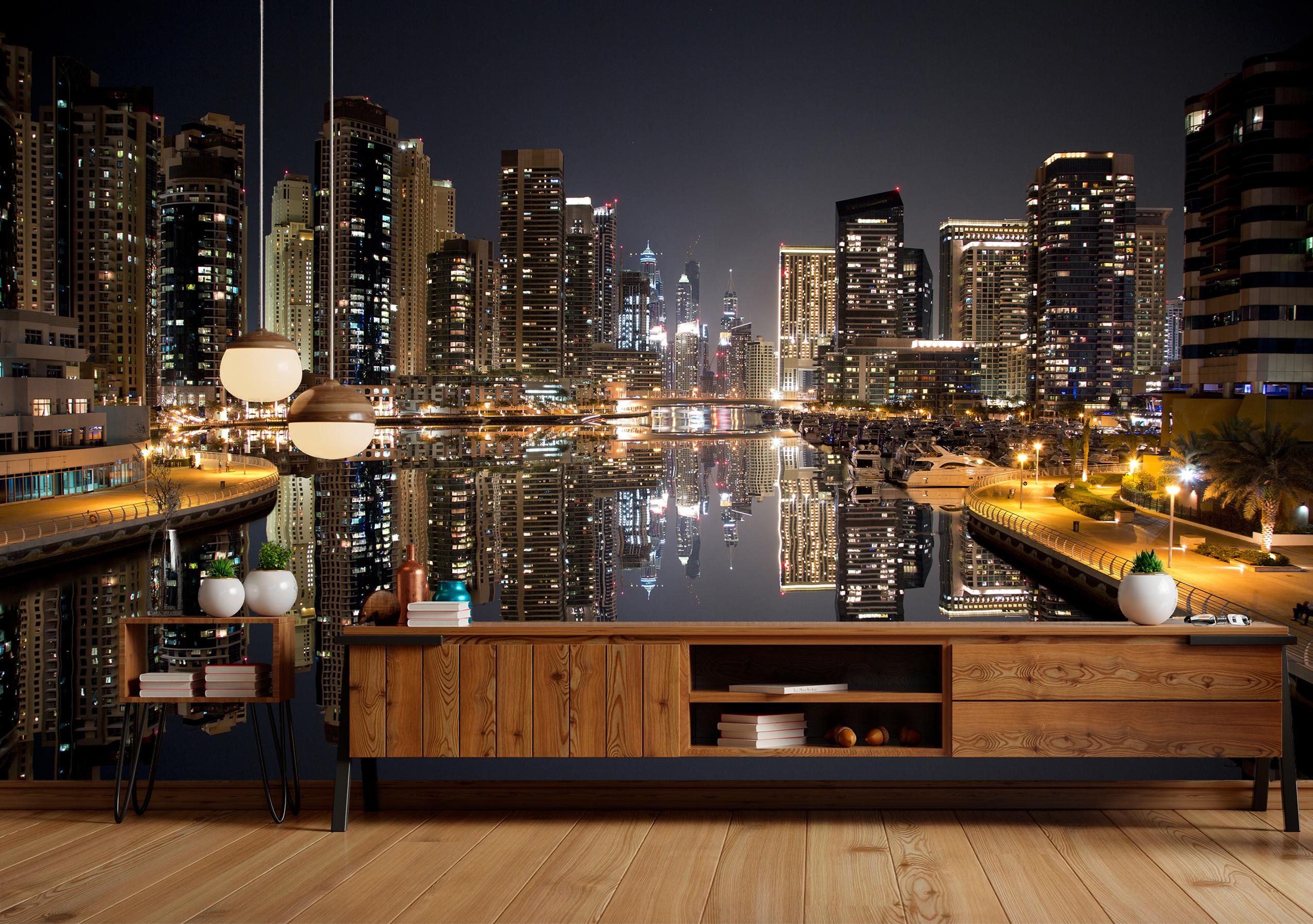 

Виниловые Фотообои Walldeco Ночной город 400x260 Диамант