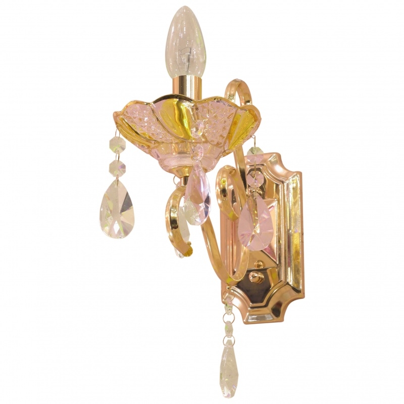 

Бра настенное накладное в спальню хрустальное свеча классическое BCL-075/1 Brille 186167