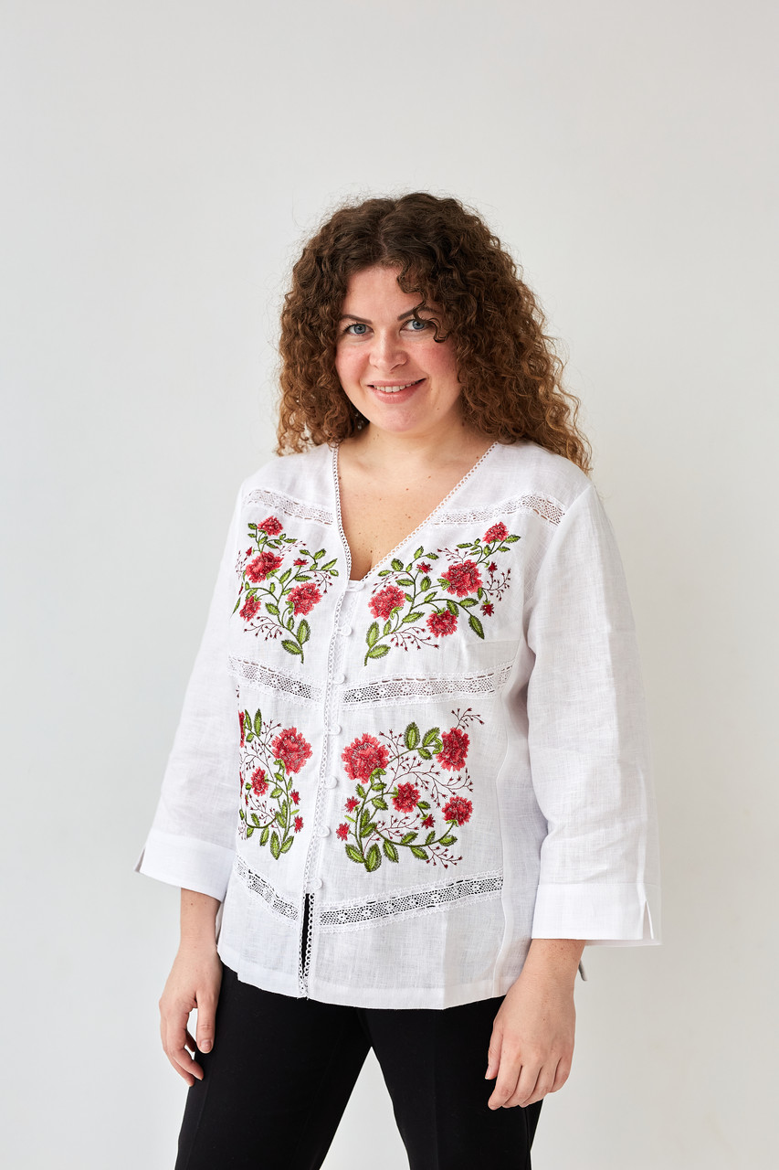 

Жіноча вишиванка MEREZHKA "Зоя" колір білий розмір, Жіноча вишиванка MEREZHKA "Зоя" колір білий розмір 48